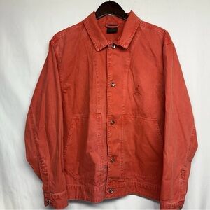 Jordan Essentials Chicago Denim Jacket Lobster Red, Size Large, FN4527-436